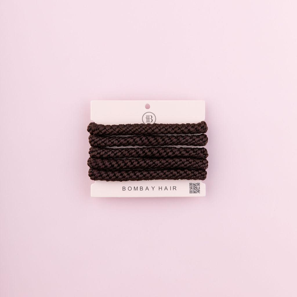 Brown No-Tug Hair Ties (5 Ties) (Backorder - Late August)