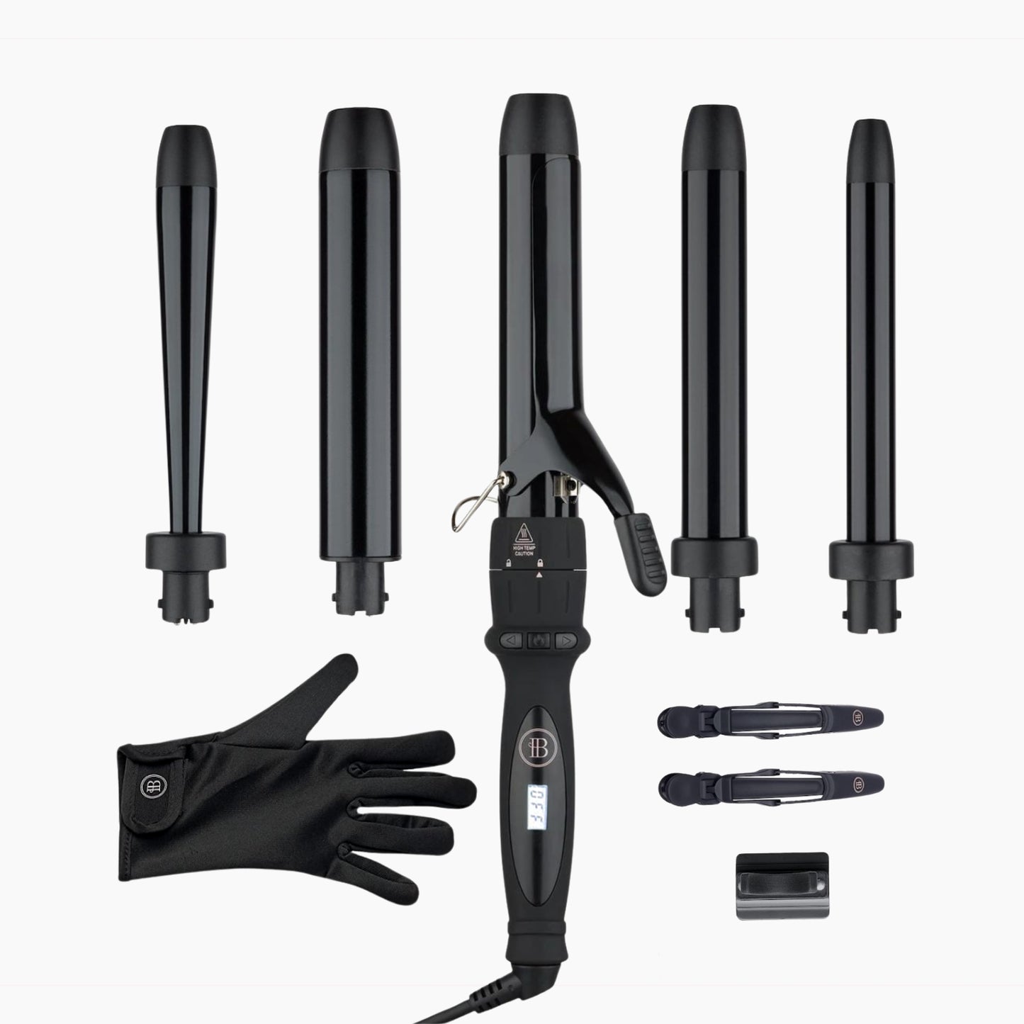 5-in-1 Curling wand set with interchangeable barrels - Bombay Hair