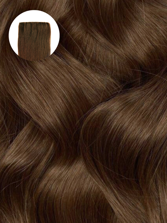 Caramel Brown (4) Invisible Clip-ins