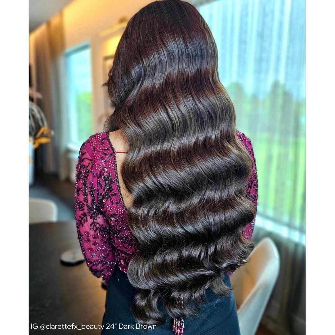 Dark Brown (2A) 18" 190g - Clip-Ins