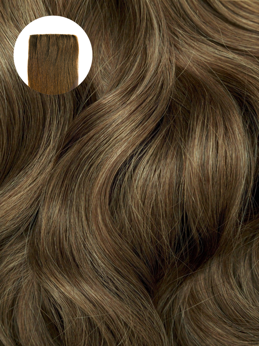 Espresso Caramel (2/5B) Invisible Clip-ins