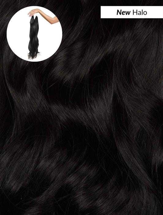 Jet Black (1) Halo - BOMBAY HAIR