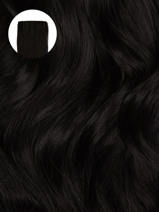 Natural Black (1A) Invisible Clip-Ins