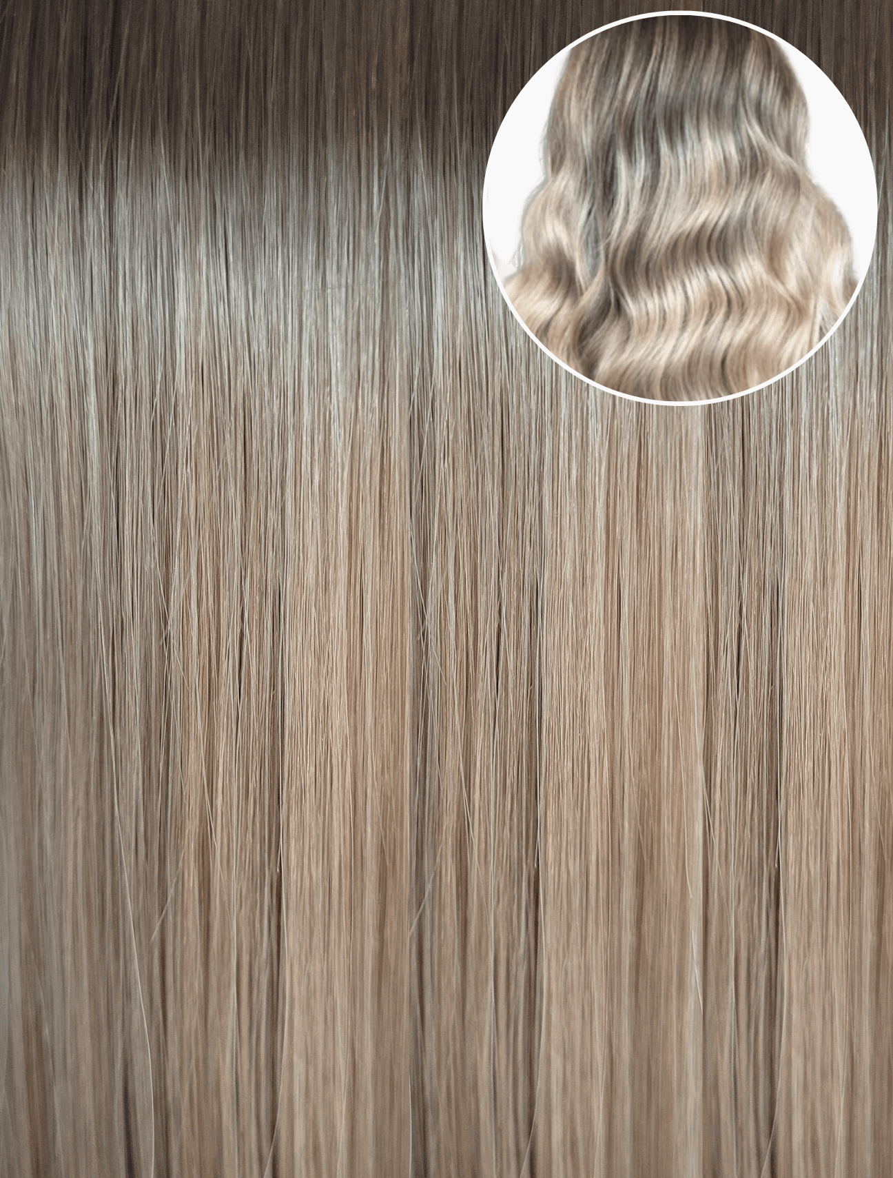 Ombre - Beige Blonde (T2/5A) Swatch - BOMBAY HAIR