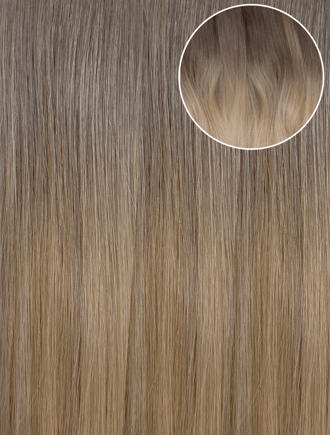 Ombre - Cool Brown to Dirty Blonde (T6/20) Swatch - BOMBAY HAIR