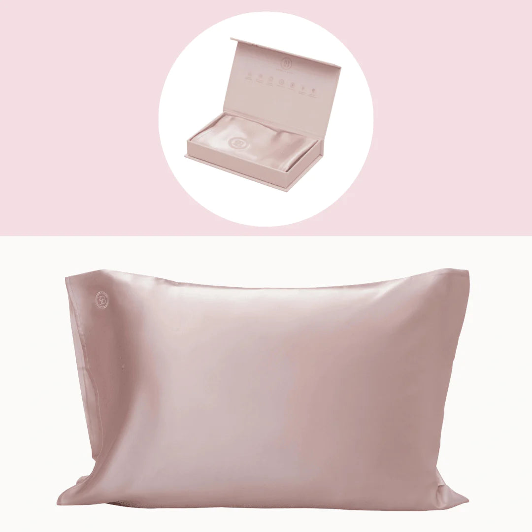Pink silk pillow clearance