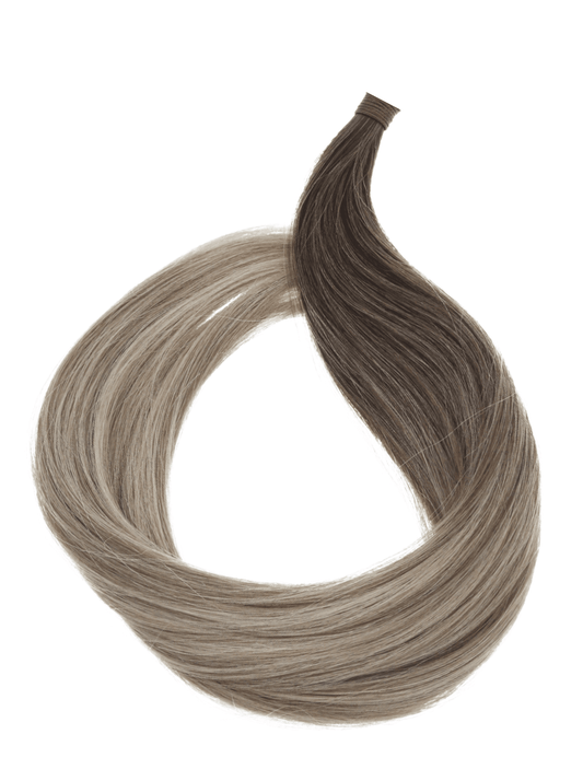 Balayage Dark Brown (#2) to Ash Blonde (#60C) Genius Weft - BOMBAY HAIR
