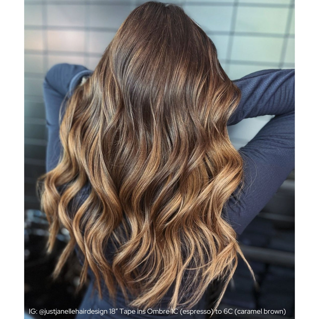 Ombre Espresso (#1C) to Chestnut Brown (#6C) Tape (50g)