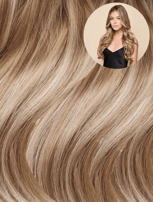 Beige Blonde Highlights (P10/613) Genius Weft 22" 55g (backorder, late July) - BOMBAY HAIR