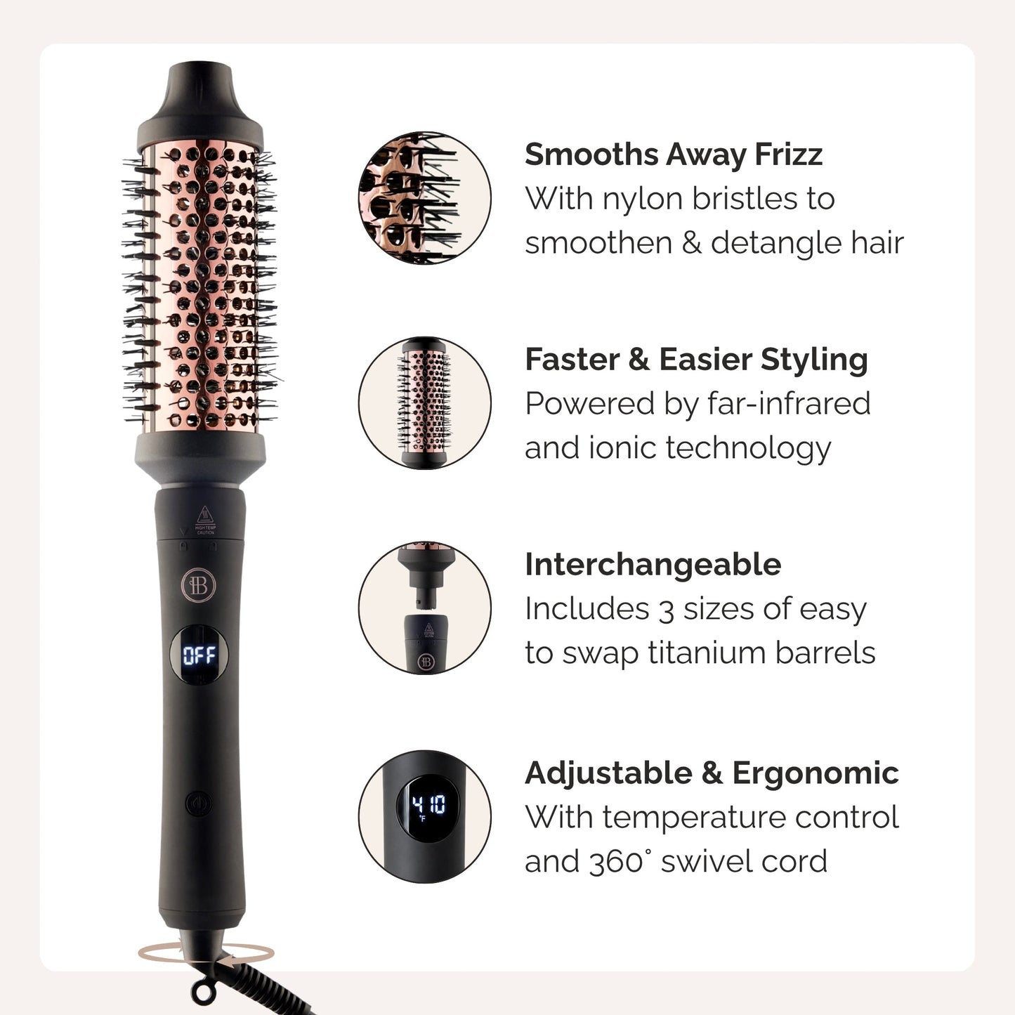 3-in-1 Thermal Round Brush