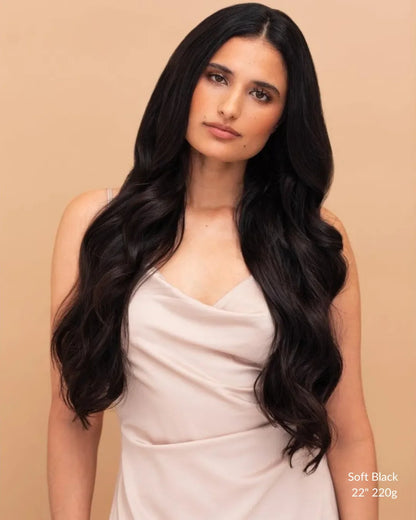 Soft Black (1C) 18" 125g - Clip-Ins