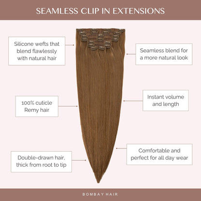 Ombre - Beige Blonde (T2/5A) Seamless Clip-Ins