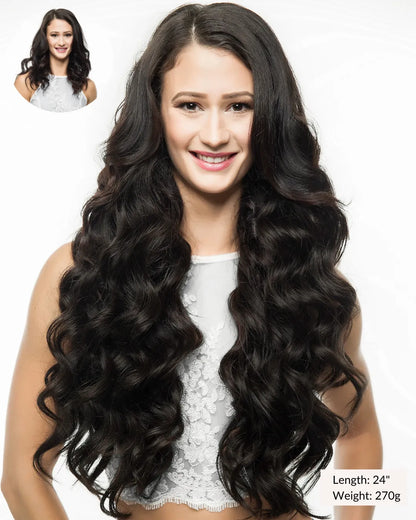 Off Black (1B) 24" 250g - Clip-Ins