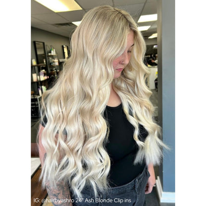 Ash Blonde (60) 24" 250g - Clip-Ins