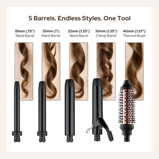 Curling Wand Set - 5 in 1 Curling-Wand