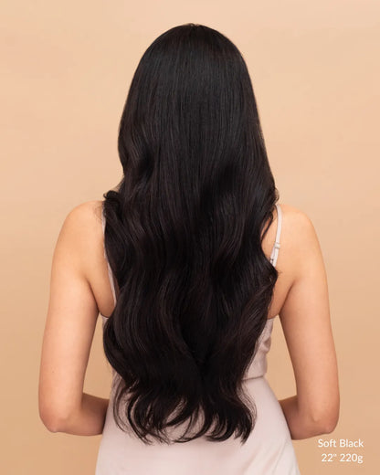 Soft Black (1C) 18" 190g - Clip-Ins
