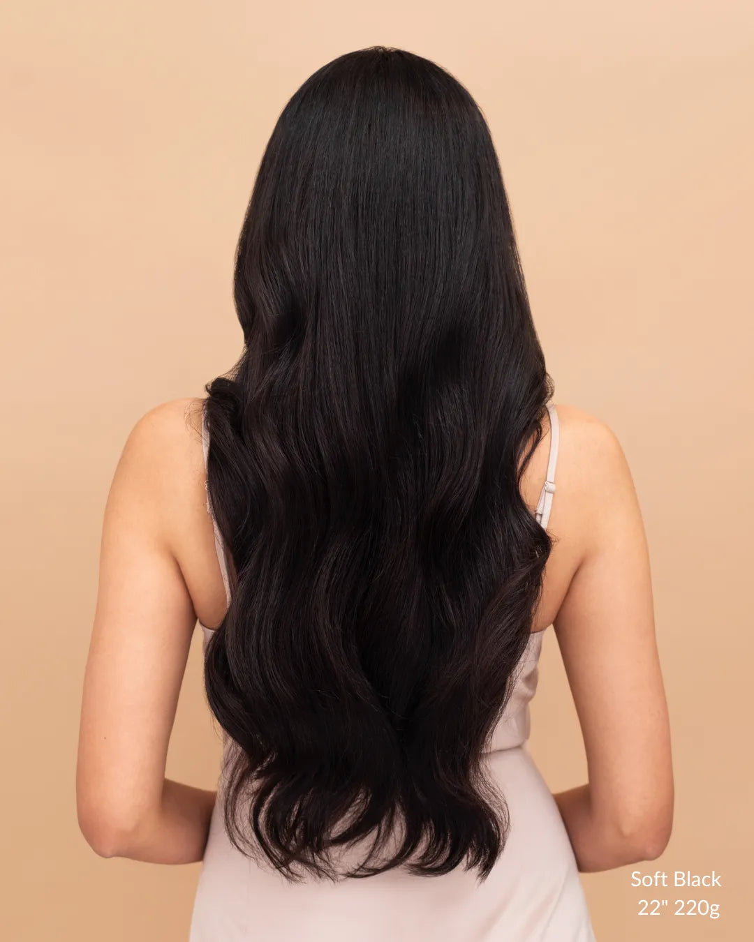 Soft Black (1C) 18" 125g - Clip-Ins