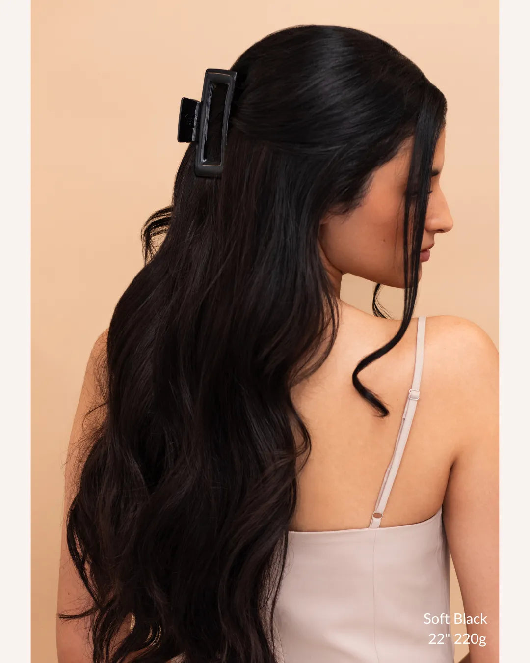 Soft Black (1C) 18" 125g - Clip-Ins