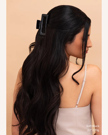 Soft Black (1C) 18" 190g - Clip-Ins