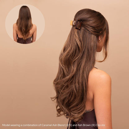 Ash Brown (8) 18" 125g - Clip-Ins