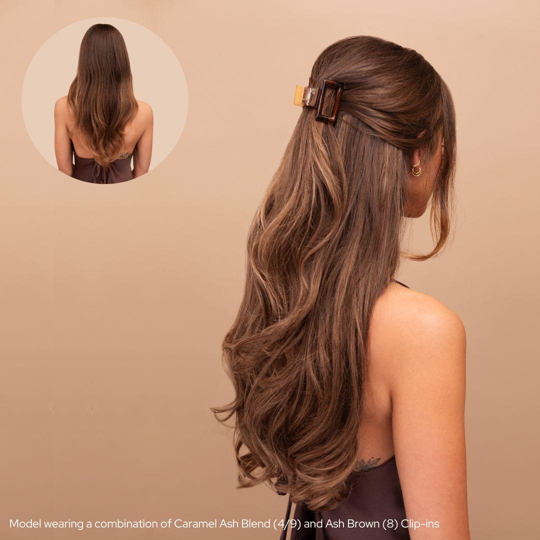 Caramel Ash Blend (4/9) 18" 190g - Clip-Ins
