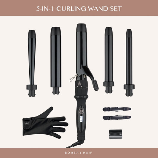 5-in-1 Curling wand set with interchangeable barrels - Bombay Hair