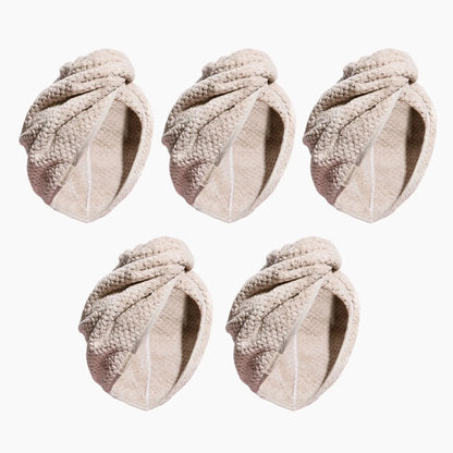 (5 Pack) Hair Drying Towel - Sand