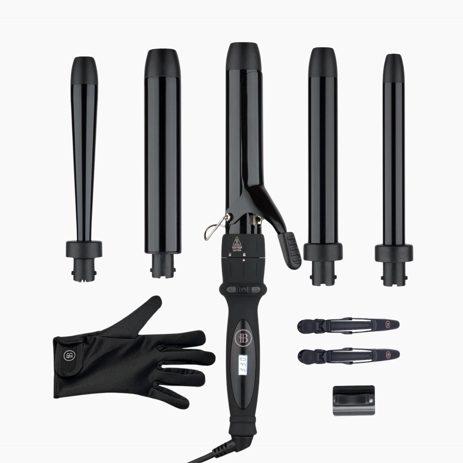 5-in-1 Curling wand set with interchangeable barrels - Bombay Hair