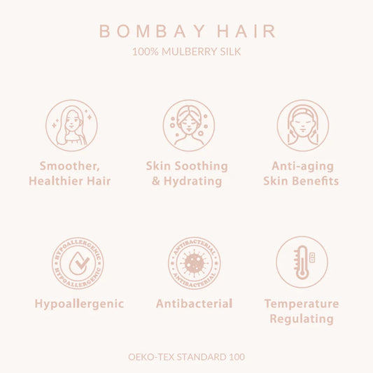 Dark Grey Silk Pillowcase (Queen) + Scrunchies