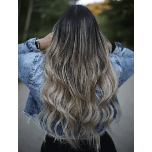 Balayage Dark Brown (#2) to Ash Blonde (#60) 20" Keratin Tip