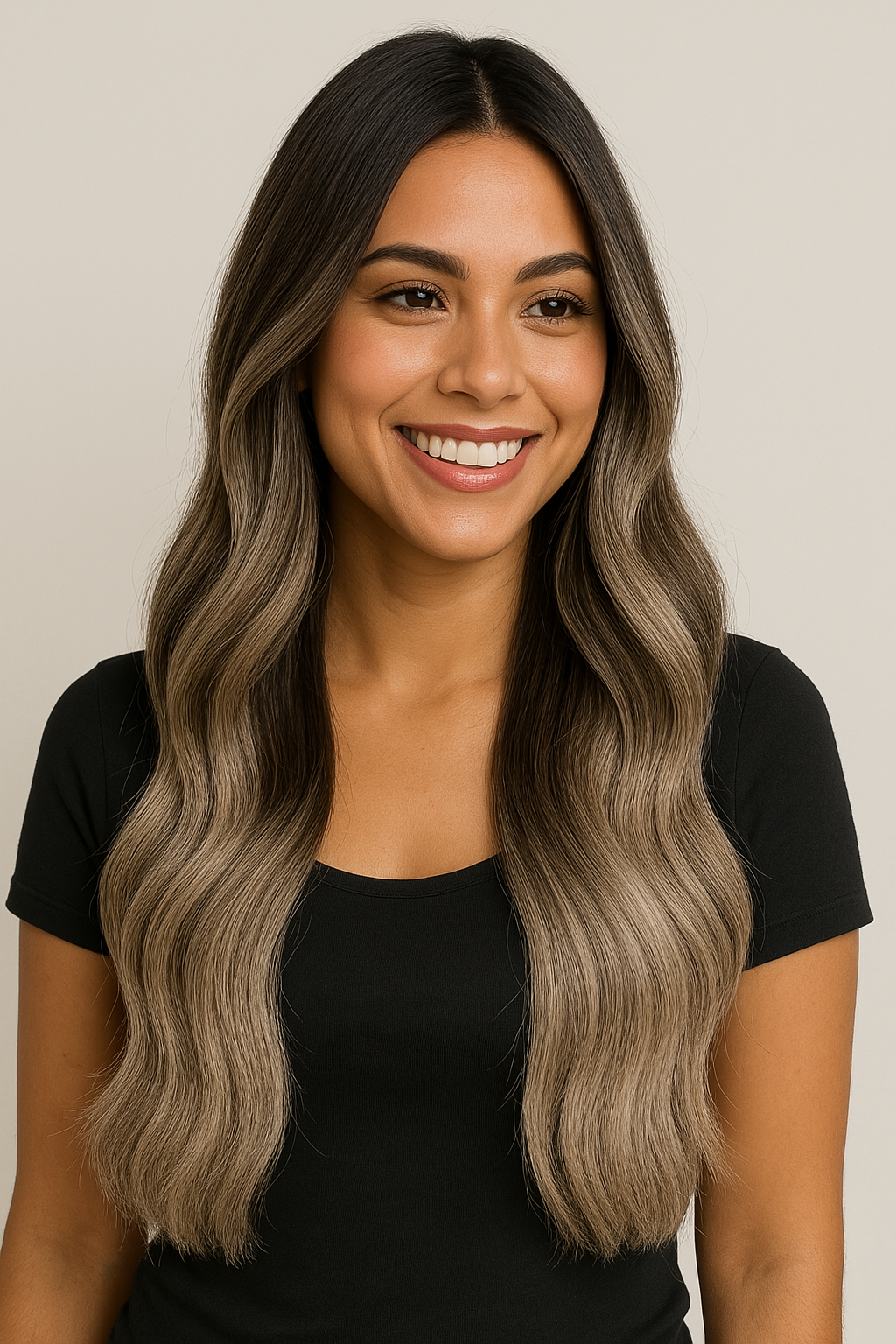 Balayage Dark Brown (#2) to Ash Blonde (#60) 20" Keratin Tip