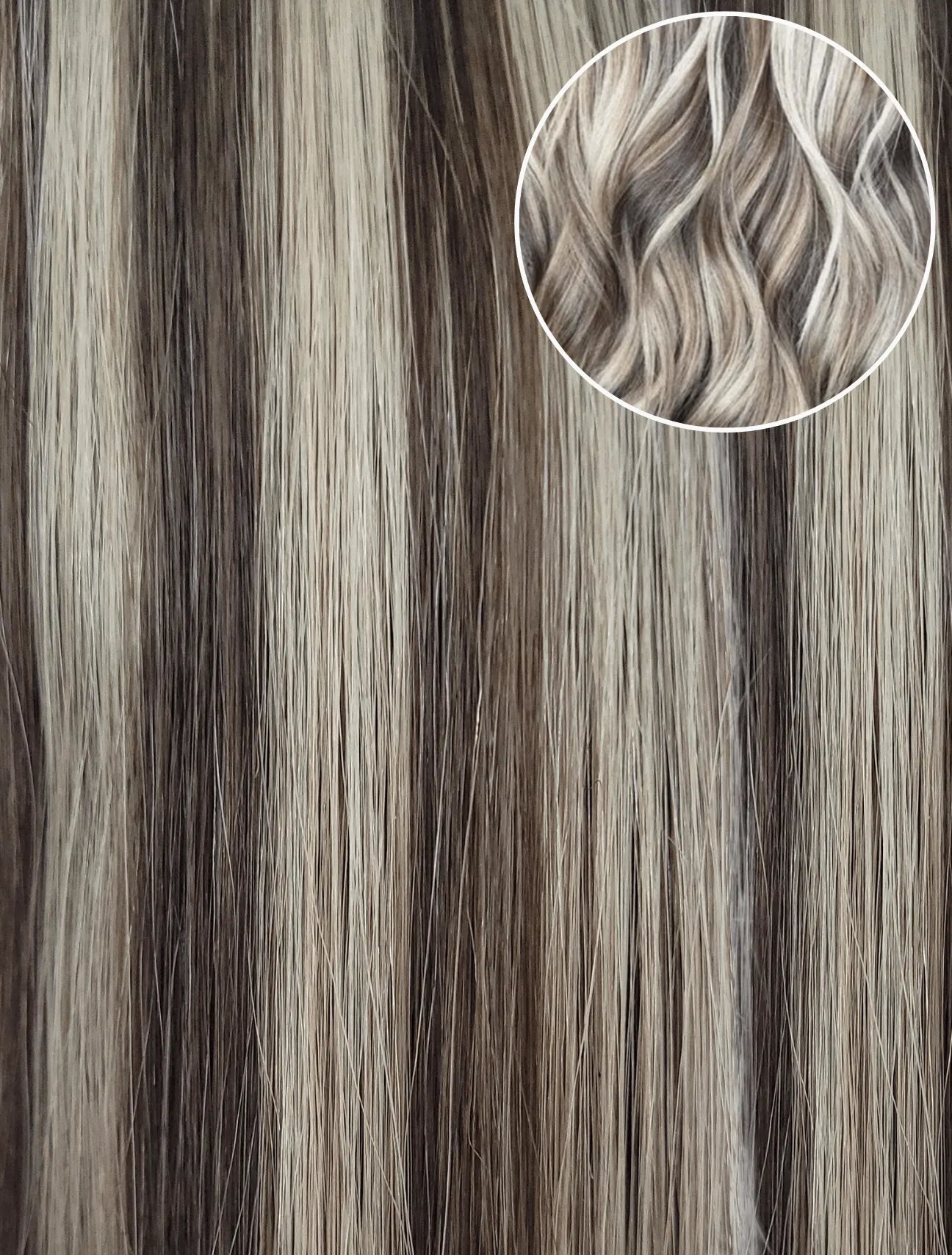 Brown/Blonde Highlights (P5/16) 20" Keratin Tip