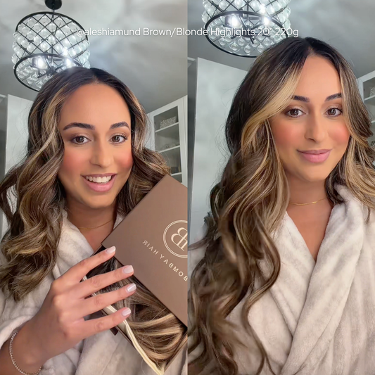 Brown/Blonde Highlights (P5/16) Seamless Clip-Ins