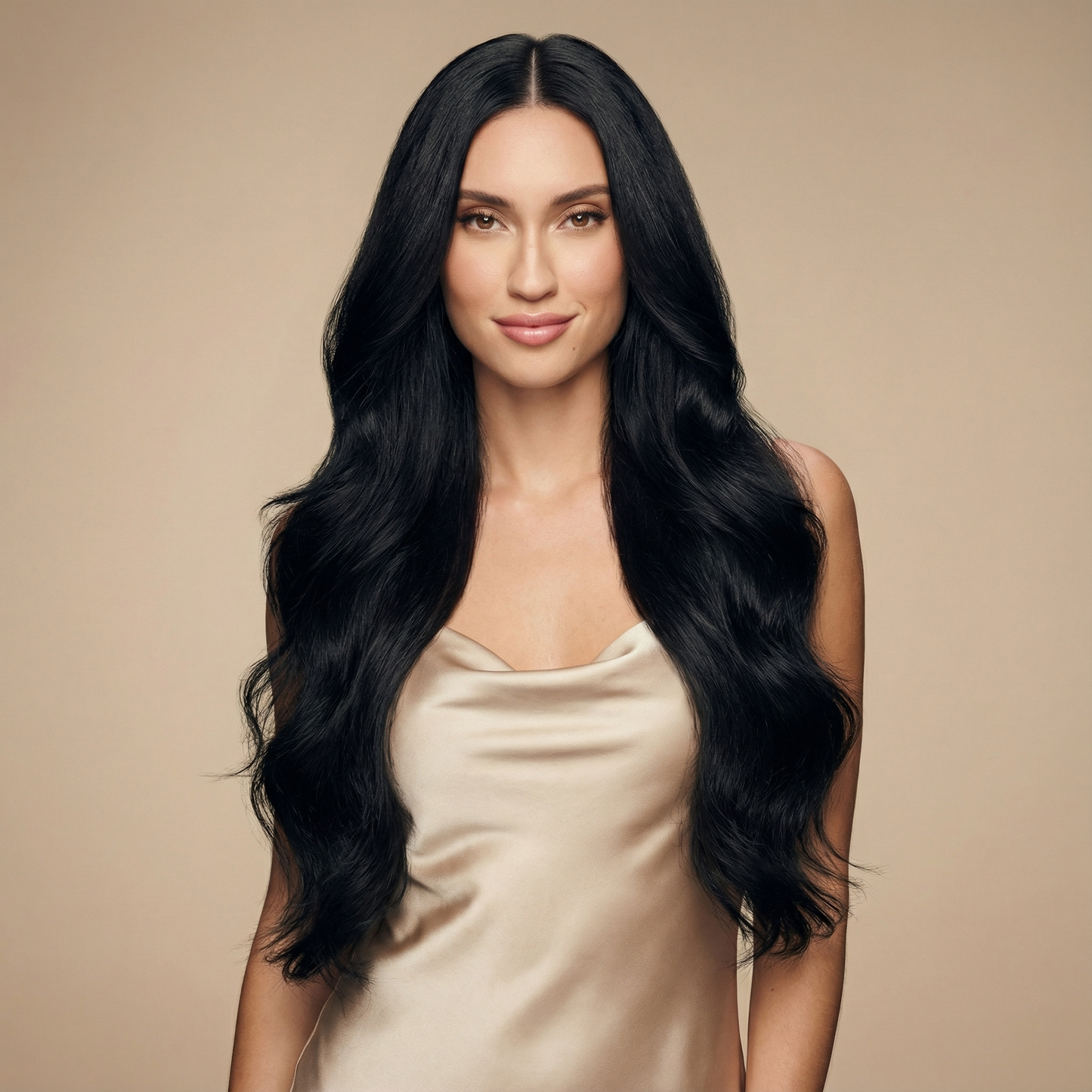 Jet Black (1) Thinning Hair and Invisible Clip-Ins Bundle