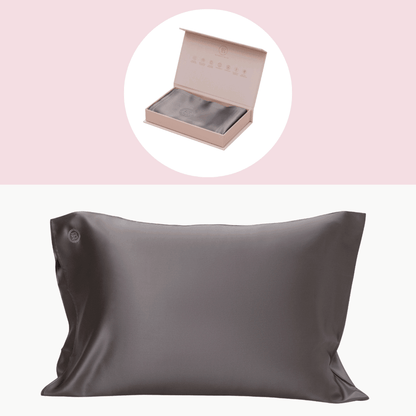 Silk Pillowcase - Queen (Dark Grey) (backorder, April)