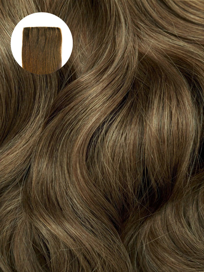Espresso Caramel (2/5B) Invisible Clip-ins