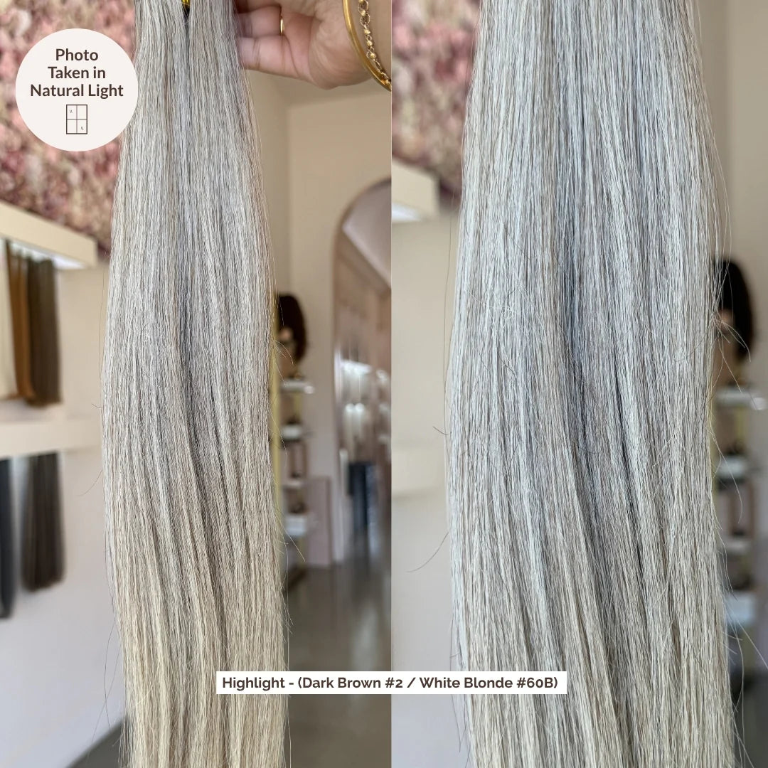 Highlight (Dark Brown #2 / White Blonde #60B) 100g Weft