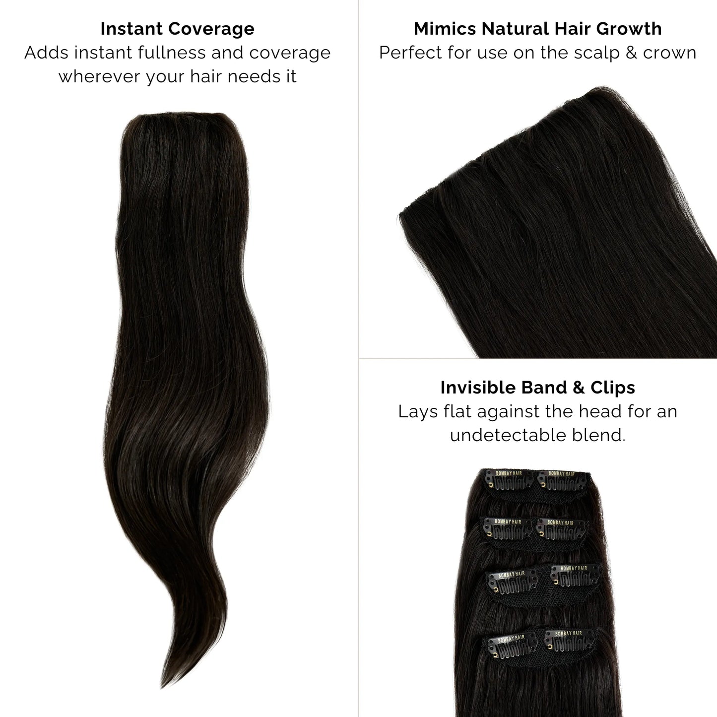 Light Grey (LG) Invisible Clip-ins