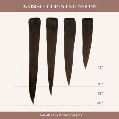 Warm Platinum Blonde Highlights (P18/613) Invisible Clip-ins