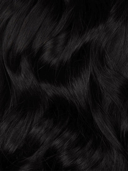 Jet Black (1) Thinning Hair and Invisible Clip-Ins Bundle