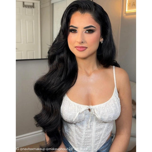 Jet Black (1) 20" 220g - Clip-Ins