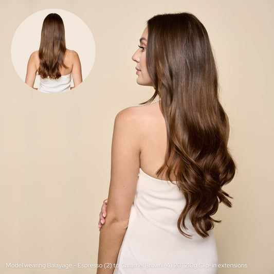 Ombre - Espresso (#1C) to Chestnut Brown (#6C) 20" I-Tip (Ships, late May)