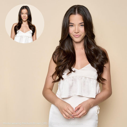 Medium Brown (2B) 22" 270g - Clip-Ins