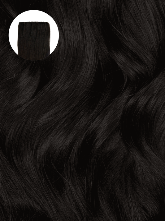 Off Black (1B) Invisible Clip-ins