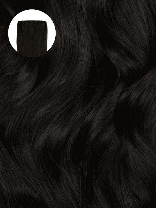 Off Black (1B) Invisible Clip-ins