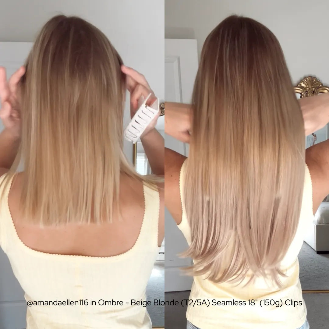 Ombre - Beige Blonde (T2/5A) Seamless Clip-Ins