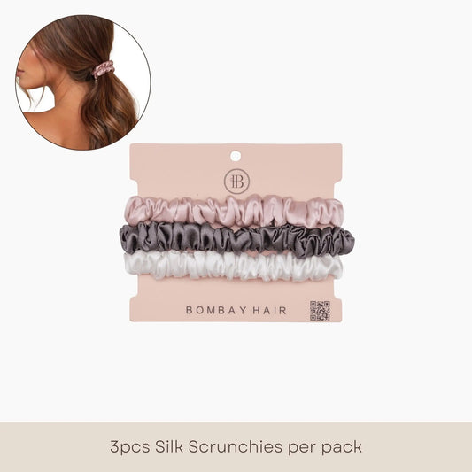Pink Silk Pillowcase (Queen) + Scrunchies