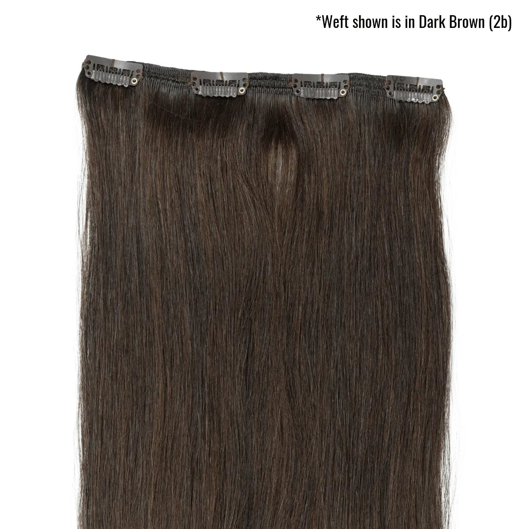 Soft Black (1C) 20" Single Weft - Clip-Ins
