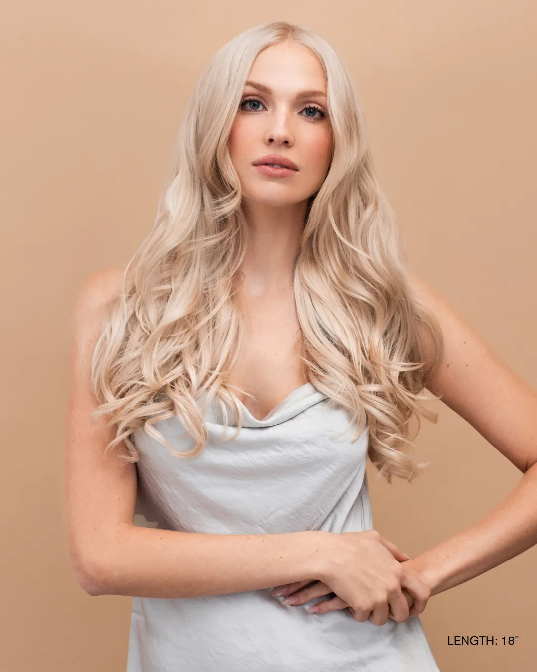 Ash Blonde (60) 20" 160g - Clip-Ins