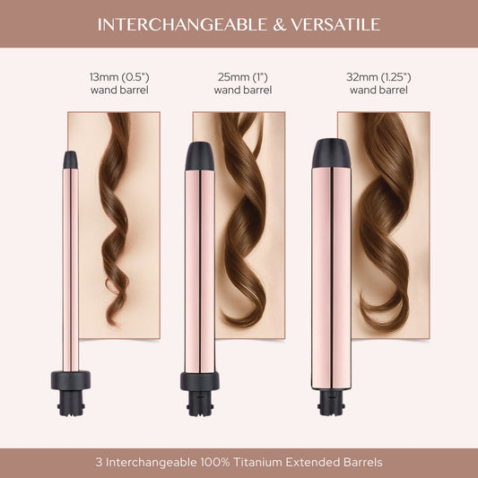 3-in-1 Curling Wand with Extended Barrels